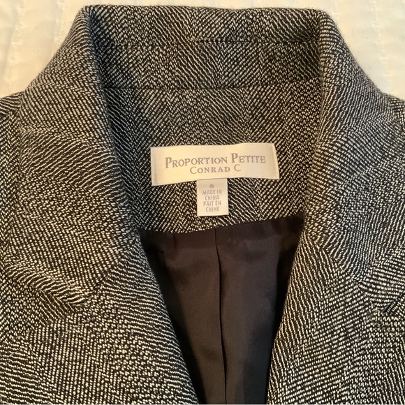 Proportion Pettite Conrad C Wool Blend Blazer Jacket Grey Size 6 - Picture 6 of 7